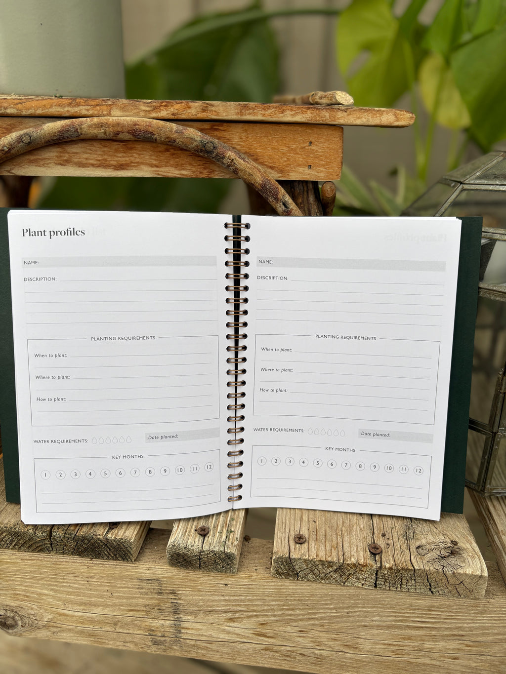 Leather Effect Favorite Gardening Journal Deep Green