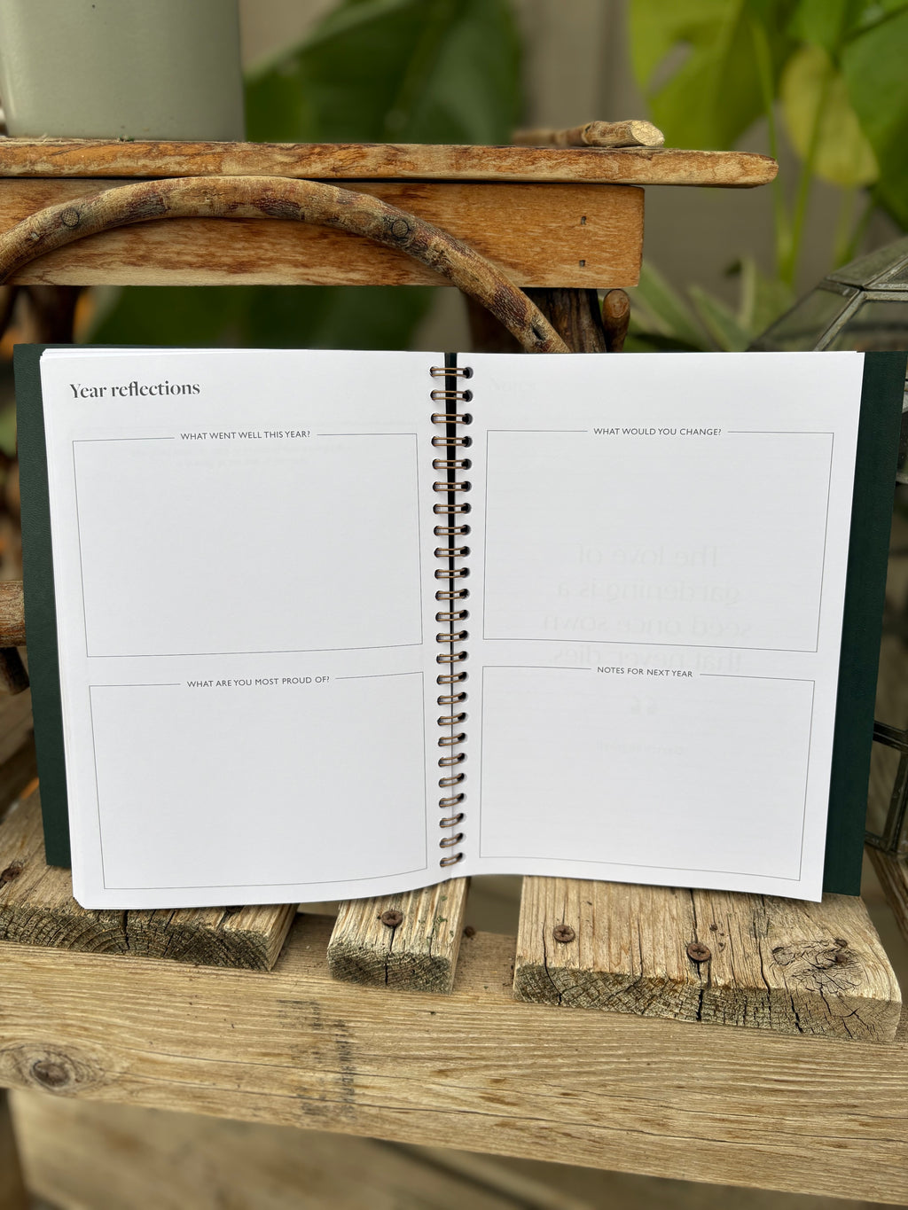 Leather Effect Favorite Gardening Journal Deep Green