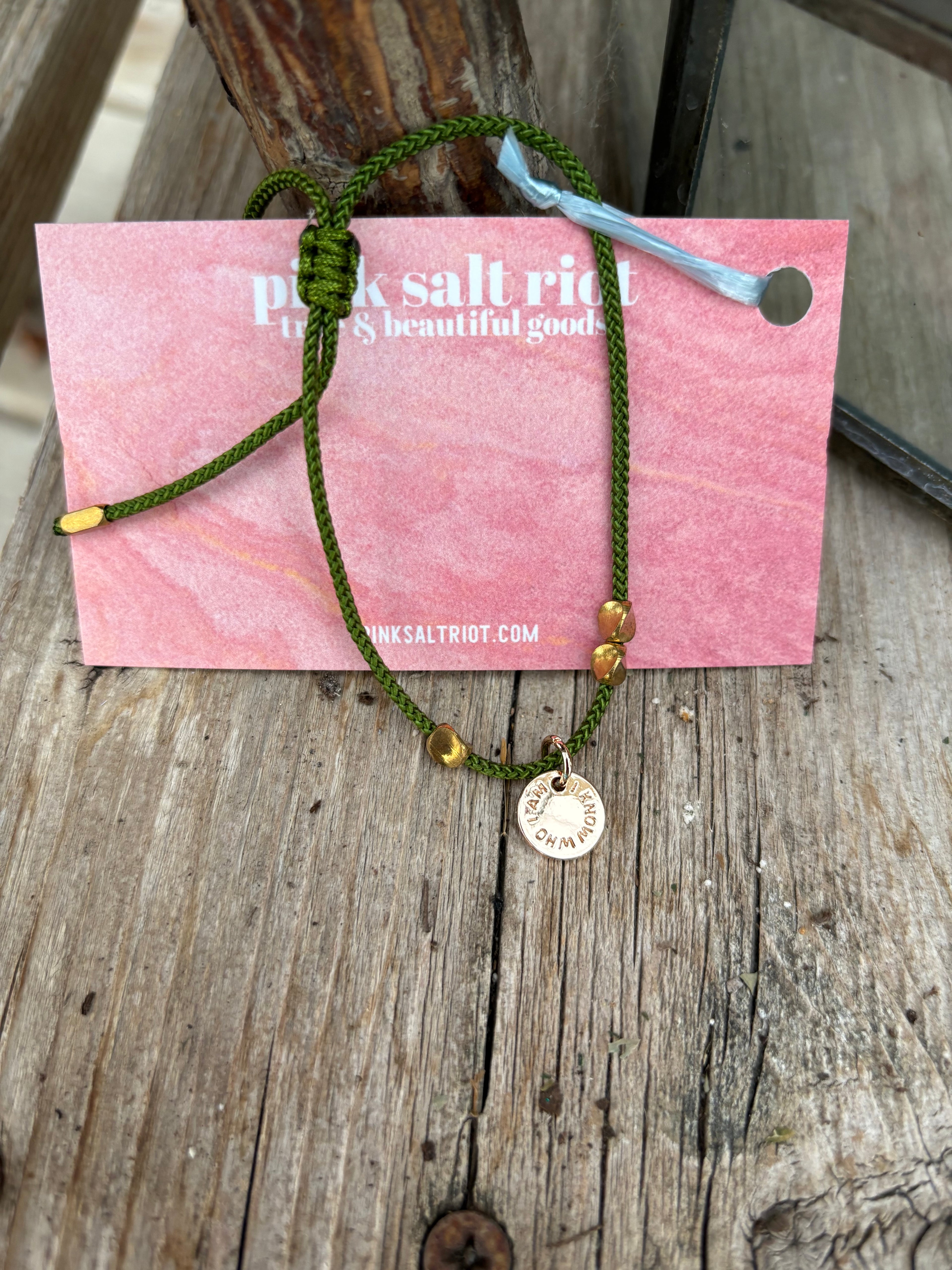 I Know Who I Am Cord Bracelet